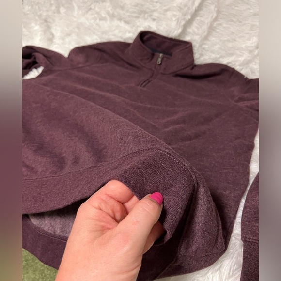Men’s 1/4 Zip Pullover Dressy Sweatshirt Large - Picture 5 of 7